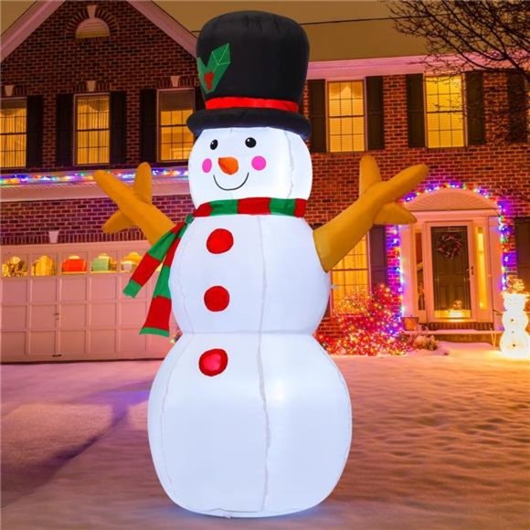 5 FT Christmas Snowman Inflatable Decoration with Branch Hand Blow Up - Picture 2 of 6